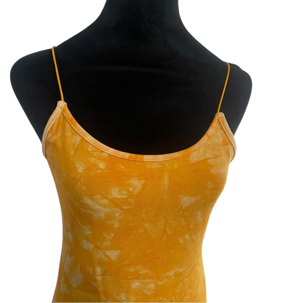 Vibrant Orange Tie-Dye Dress, dreamy watercolor, Large,New - Picture 2 of 4